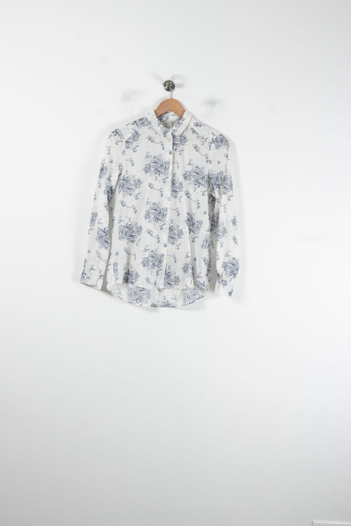 Chemise Blanche et Bleue - Taille M/38 de la marque IKKS | PARAD64452 - Vendu par Paradigme - Image 2