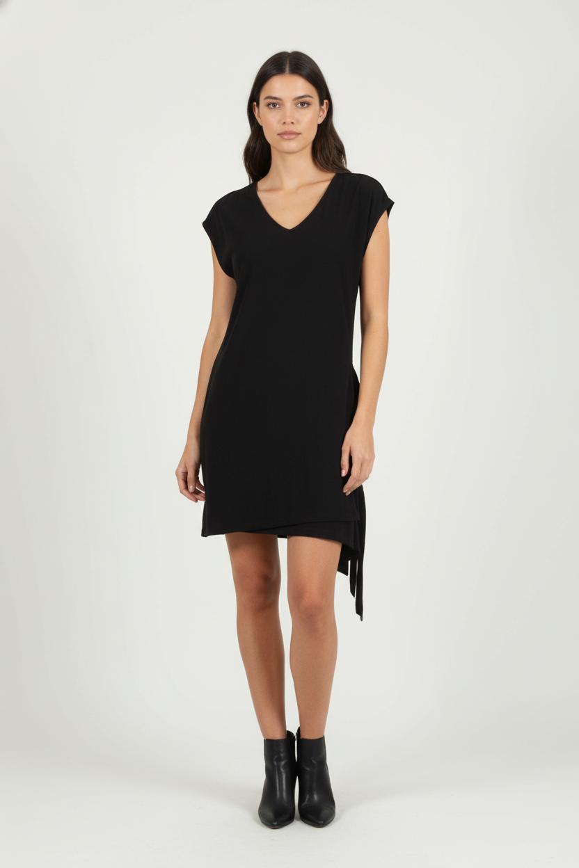 Robe Asymétrique Noire - Taille M/38 de la marque IKKS | PARAD64468 - Vendu par Paradigme - Image 1