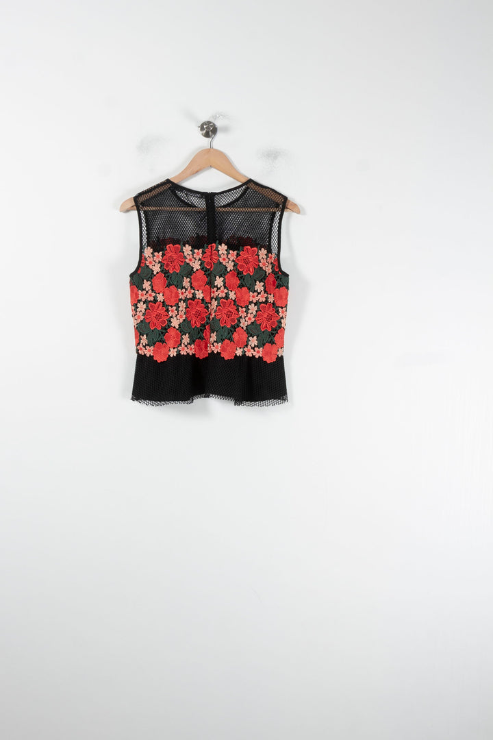 Top Noir et Rouge - Taille M/38 de la marque Max Mara | PARAD64479 - Vendu par Paradigme - Image 4