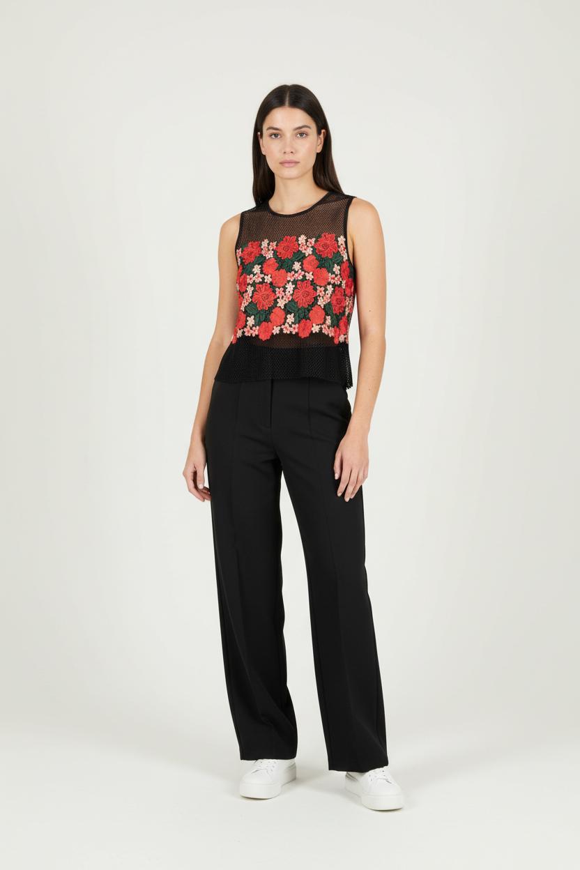 Top Noir et Rouge - Taille M/38 de la marque Max Mara | PARAD64479 - Vendu par Paradigme - Image 1