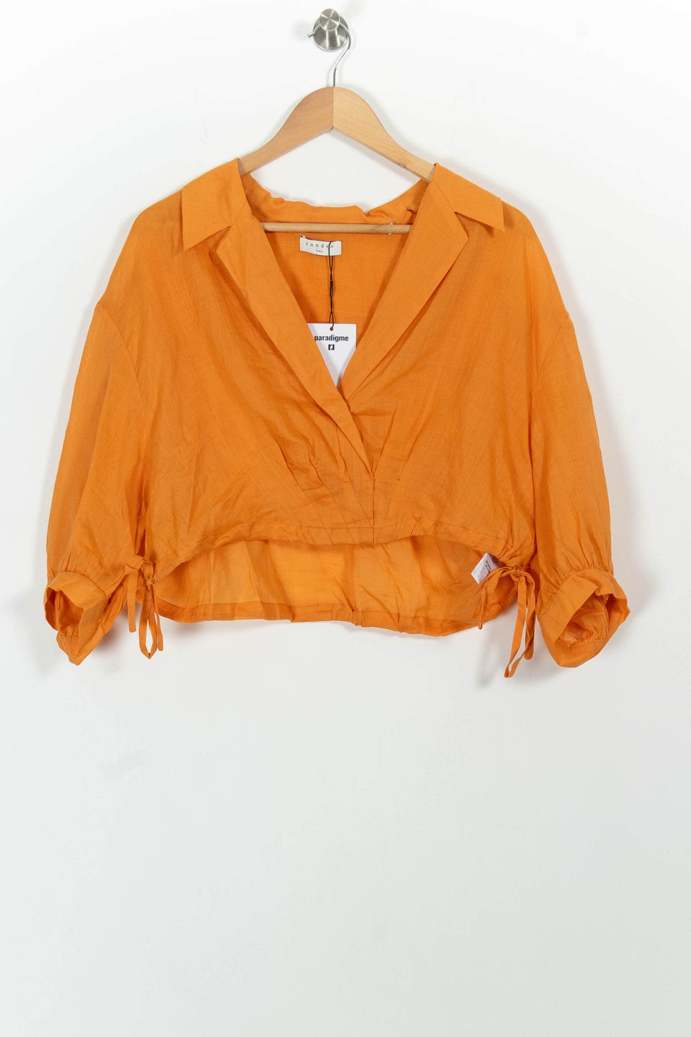 Blouse Orange - Taille L/40 de la marque Sandro | PARAD64485 - Vendu par Paradigme - Image 2
