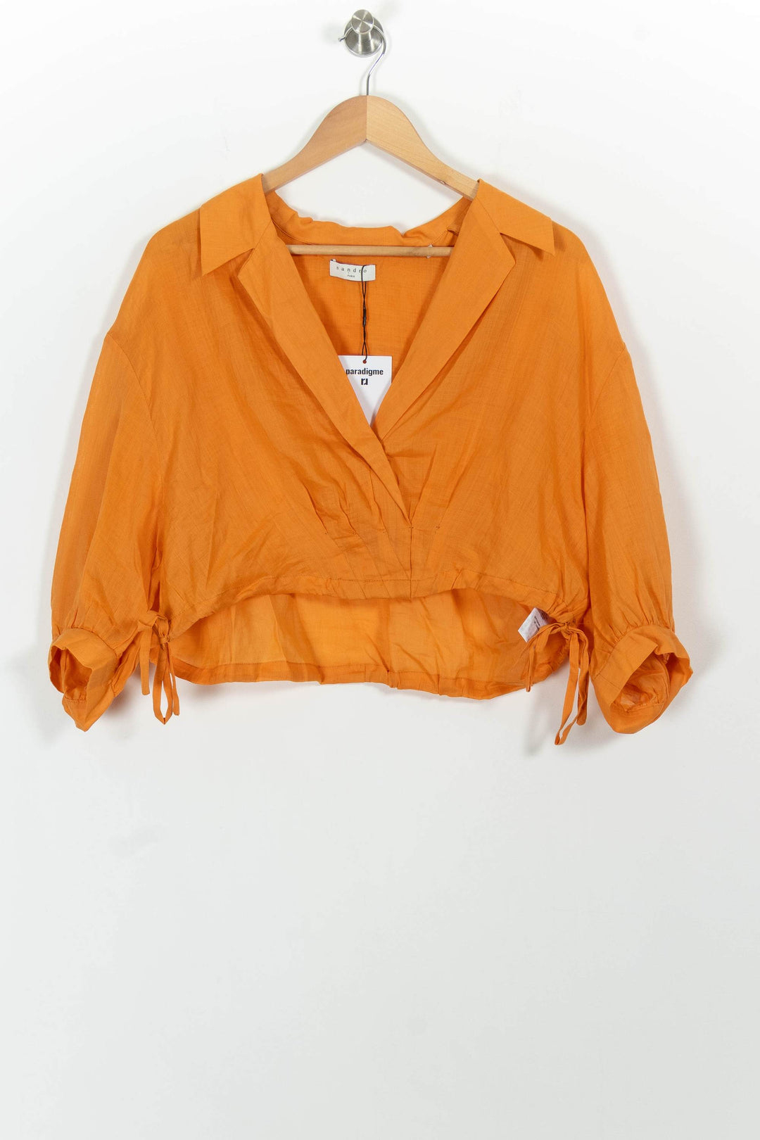 Blouse Orange - Taille L/40 de la marque Sandro | PARAD64485 - Vendu par Paradigme - Image 2