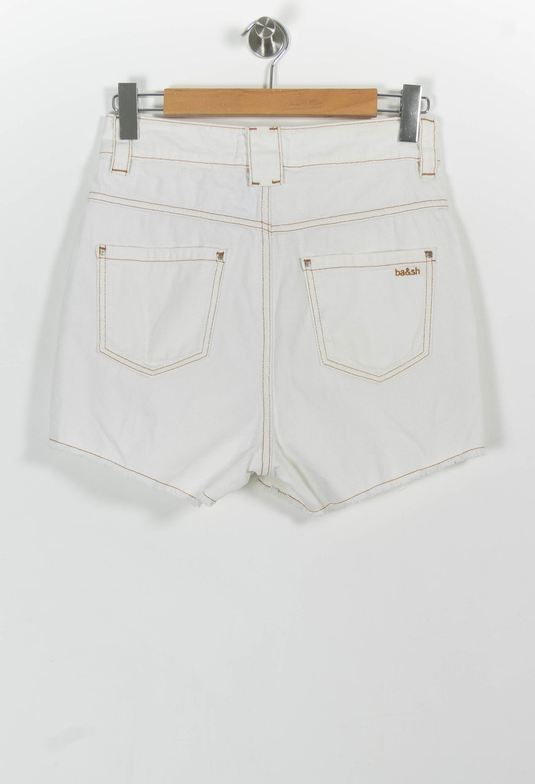 Short en Jean Blanc - Taille M/38 de la marque ba&sh | PARAD64493 - Vendu par Paradigme - Image 4