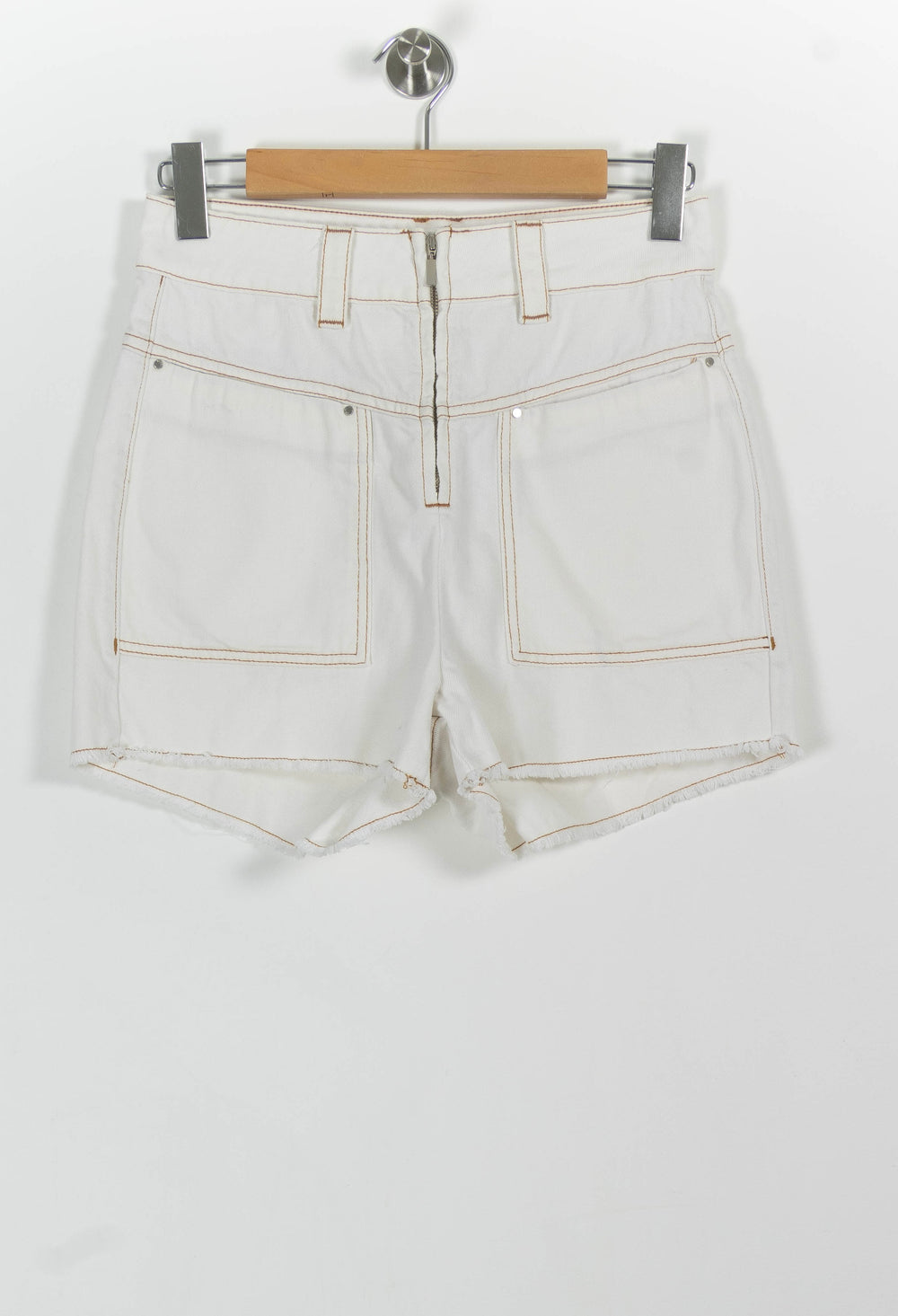 Short en Jean Blanc - Taille M/38 de la marque ba&sh | PARAD64493 - Vendu par Paradigme - Image 2