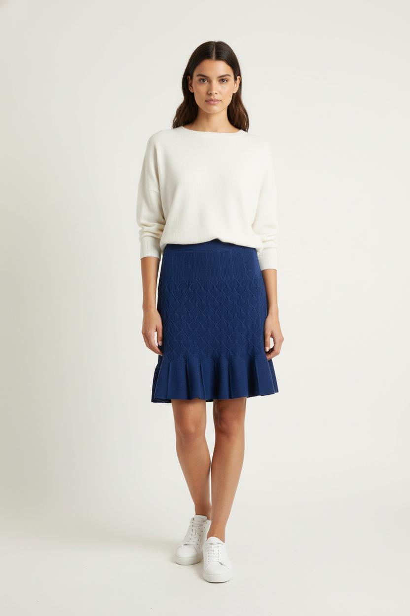 Jupe Plissée Bleue - Taille S/36 de la marque Sandro | PARAD64502 - Vendu par Paradigme - Image 1