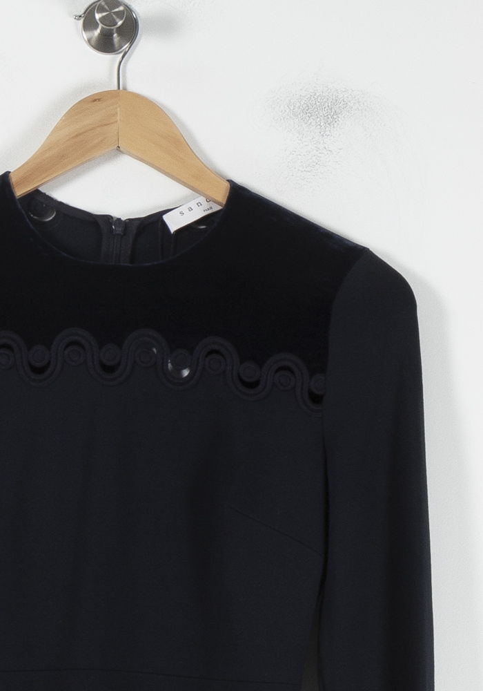 Robe Midi Noire - Taille S/36 de la marque Sandro | PARAD64504 - Vendu par Paradigme - Image 3