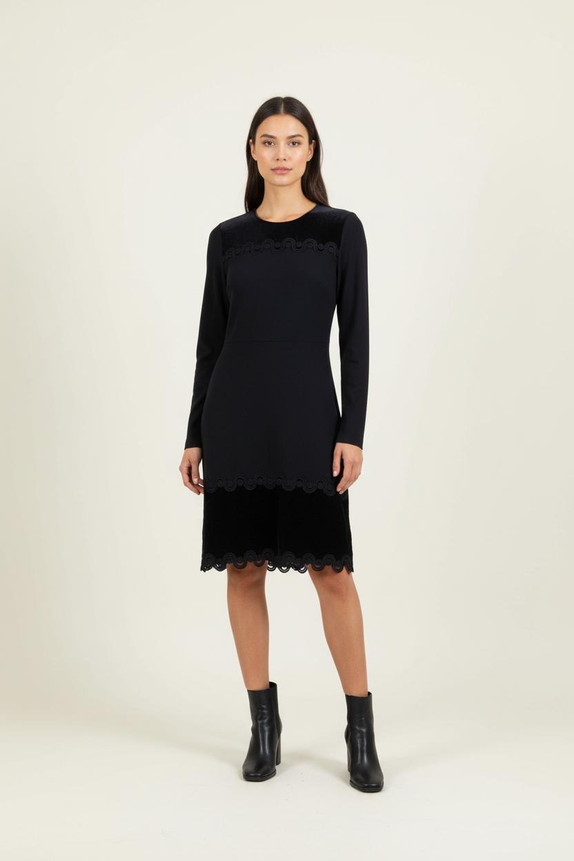 Robe Midi Noire - Taille S/36 de la marque Sandro | PARAD64504 - Vendu par Paradigme - Image 1