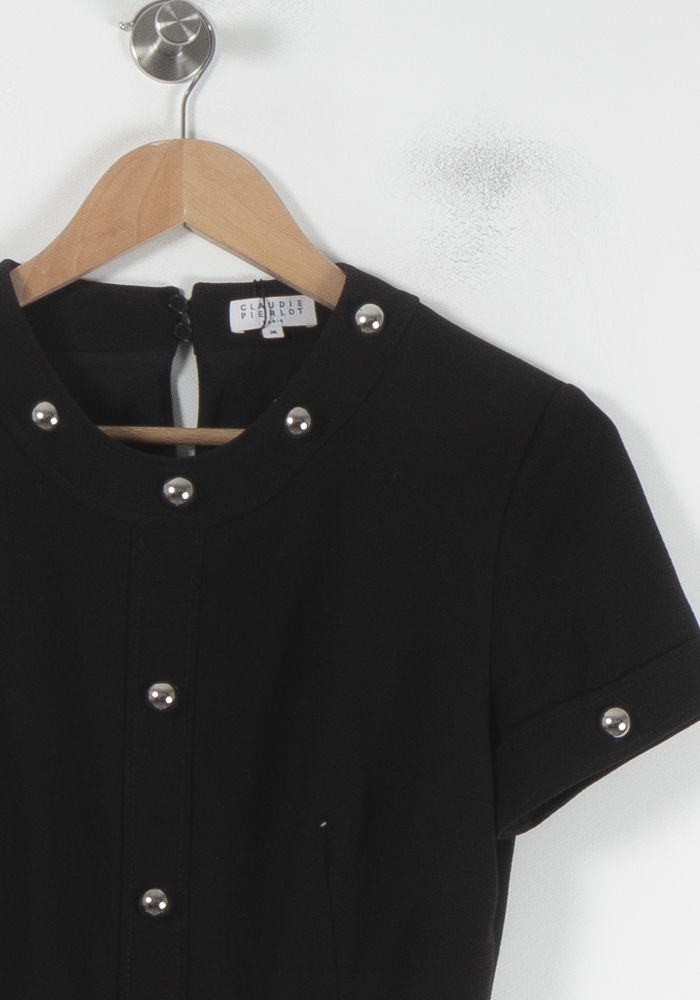 Robe Noire - Taille S/36 de la marque Claudie Pierlot | PARAD64505 - Vendu par Paradigme - Image 3