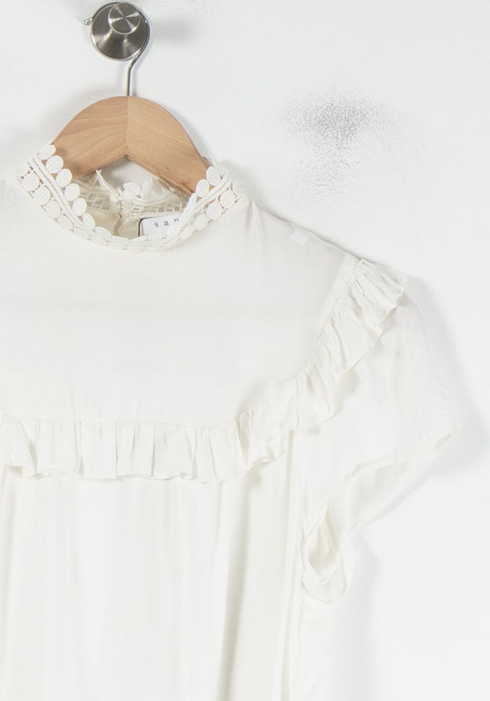 Blouse Blanche - Taille S/36 de la marque Sandro | PARAD64511 - Vendu par Paradigme - Image 3