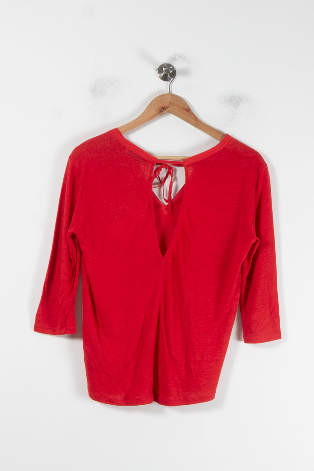 Blouse Rouge - Taille L/40 de la marque Sandro | PARAD64520 - Vendu par Paradigme - Image 4