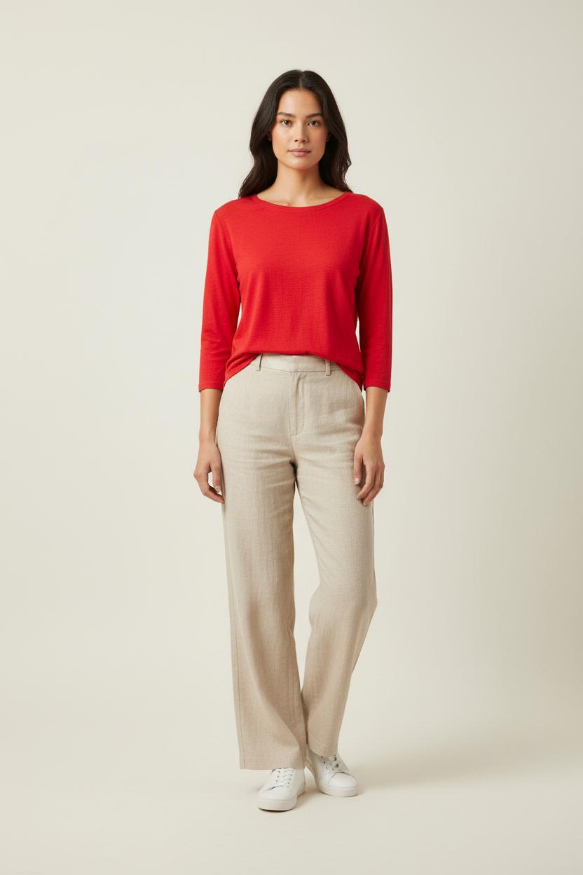 Blouse Rouge - Taille L/40 de la marque Sandro | PARAD64520 - Vendu par Paradigme - Image 1