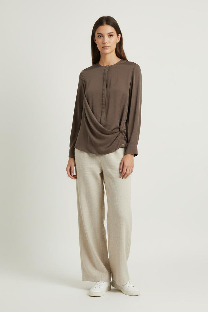 Blouse Marron - Taille M/38 de la marque IKKS | PARAD64522 - Vendu par Paradigme - Image 1
