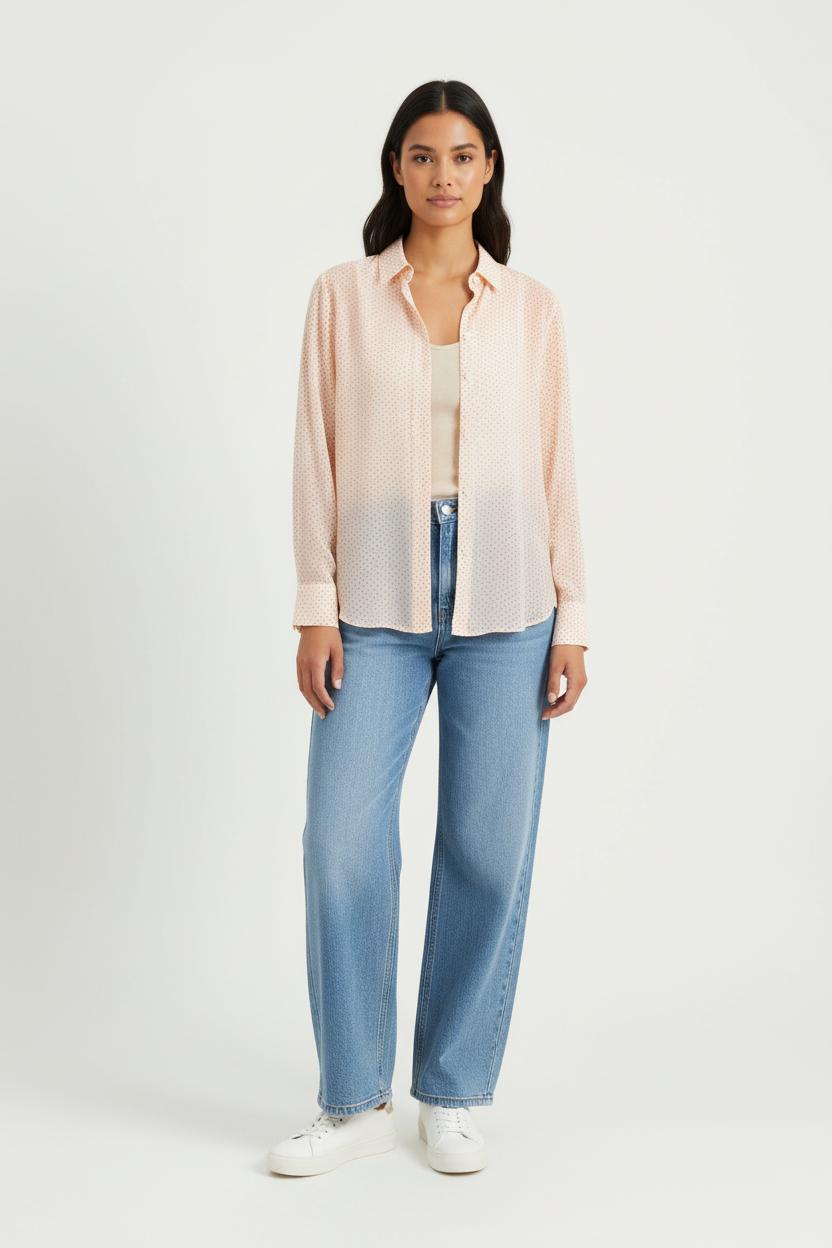Chemise Beige et Rouge - Taille M/38 de la marque Comptoir des Cotonniers | PARAD64523 - Vendu par Paradigme - Image 1