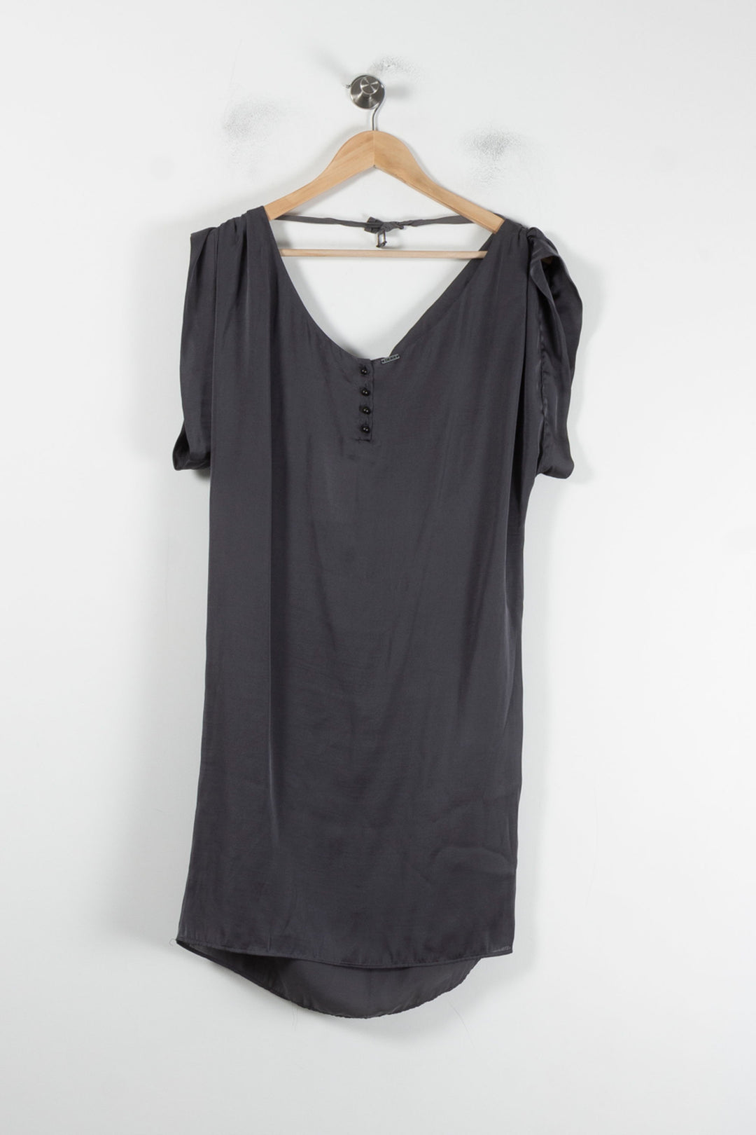 Robe Drapée Grise - Taille L/40 de la marque IKKS | PARAD64533 - Vendu par Paradigme - Image 4