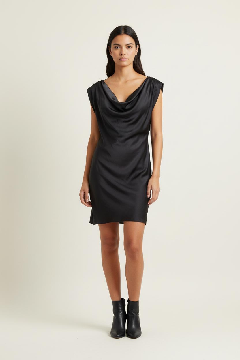 Robe Drapée Grise - Taille L/40 de la marque IKKS | PARAD64533 - Vendu par Paradigme - Image 1