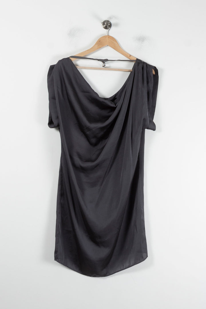 Robe Drapée Grise - Taille L/40 de la marque IKKS | PARAD64533 - Vendu par Paradigme - Image 2