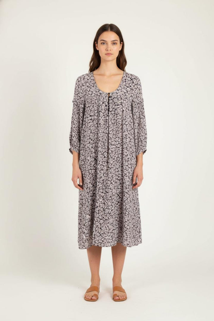 Robe Fleurie Noire et Blanche - Taille S/36 de la marque ba&sh | PARAD64537 - Vendu par Paradigme - Image 1