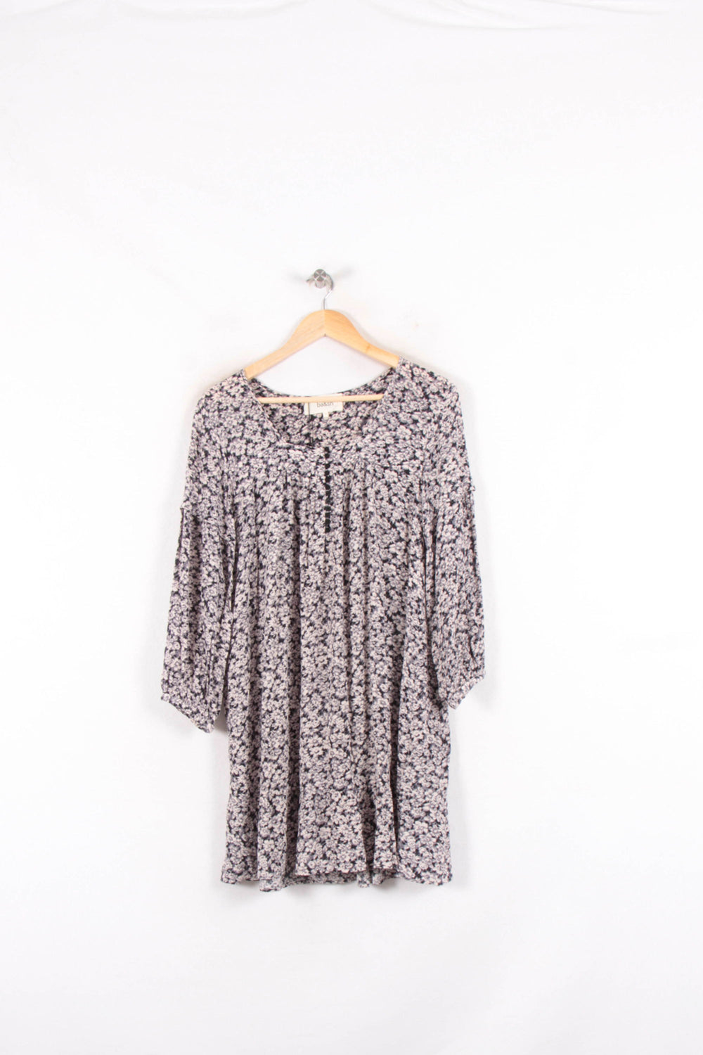 Robe Fleurie Noire et Blanche - Taille S/36 de la marque ba&sh | PARAD64537 - Vendu par Paradigme - Image 2