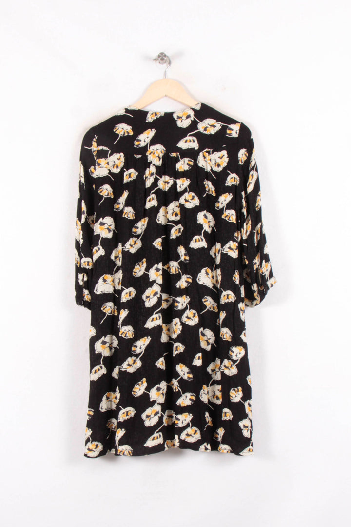 Robe Fleurie Noire et Blanche - Taille M/38 de la marque ba&sh | PARAD64540 - Vendu par Paradigme - Image 4