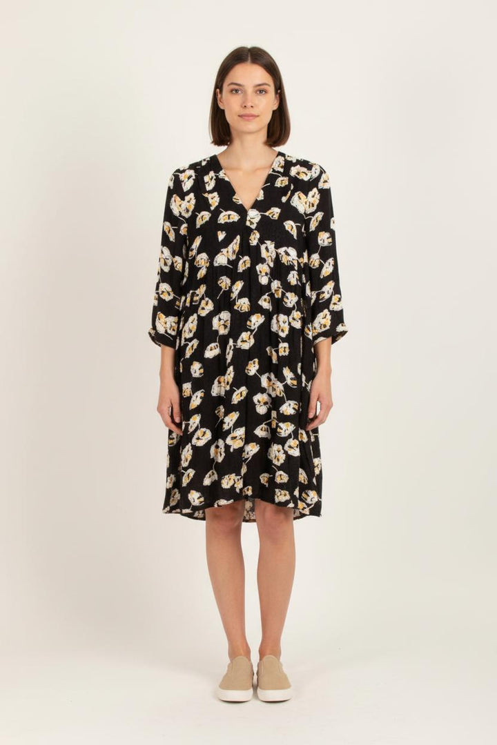 Robe Fleurie Noire et Blanche - Taille M/38 de la marque ba&sh | PARAD64540 - Vendu par Paradigme - Image 1