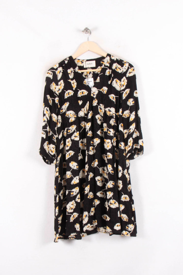 Robe Fleurie Noire et Blanche - Taille M/38 de la marque ba&sh | PARAD64540 - Vendu par Paradigme - Image 2