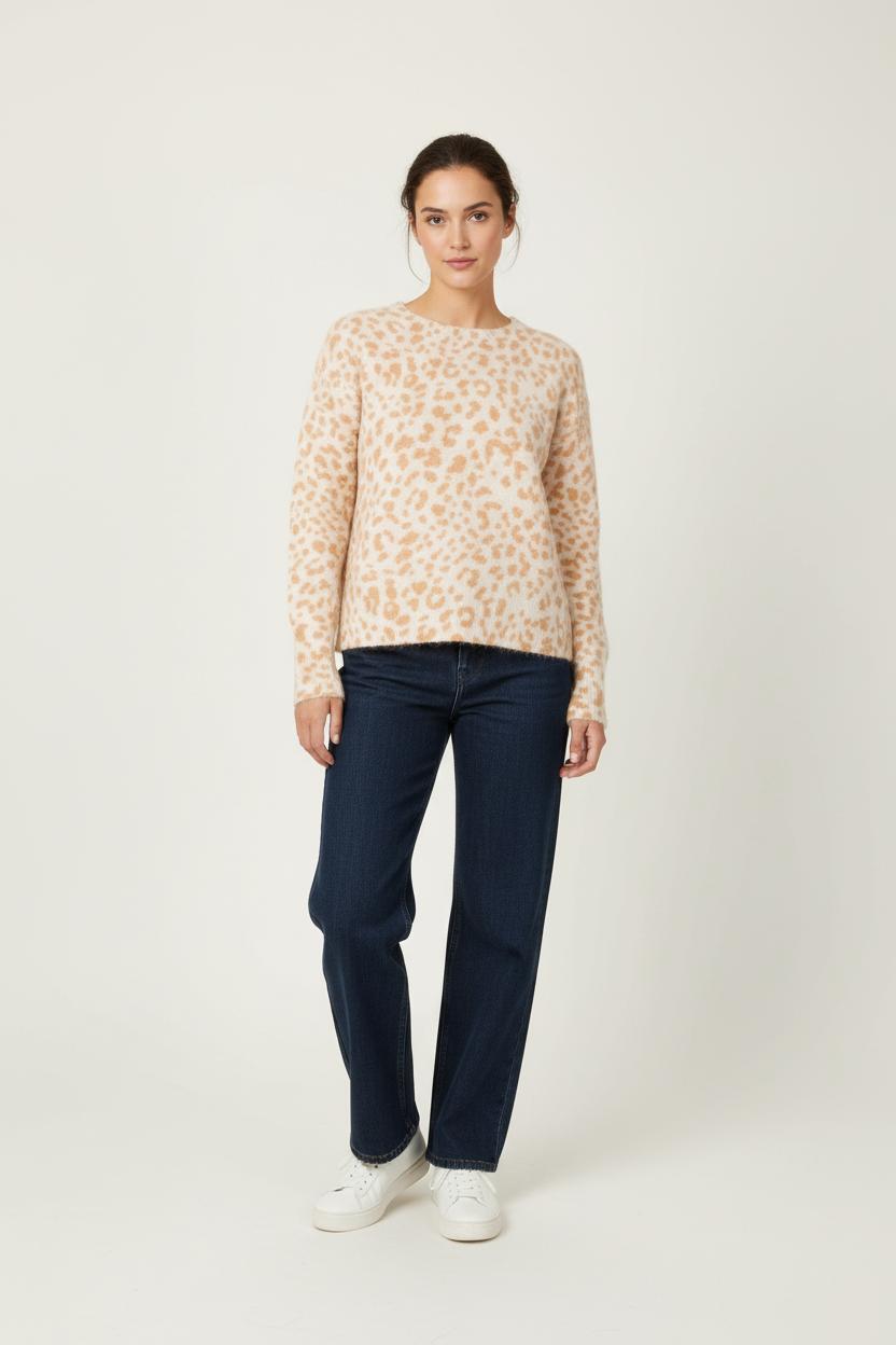 Pull Blanc et Beige - Taille XS/34 de la marque Caroll | PARAD64554 - Vendu par Paradigme - Image 1