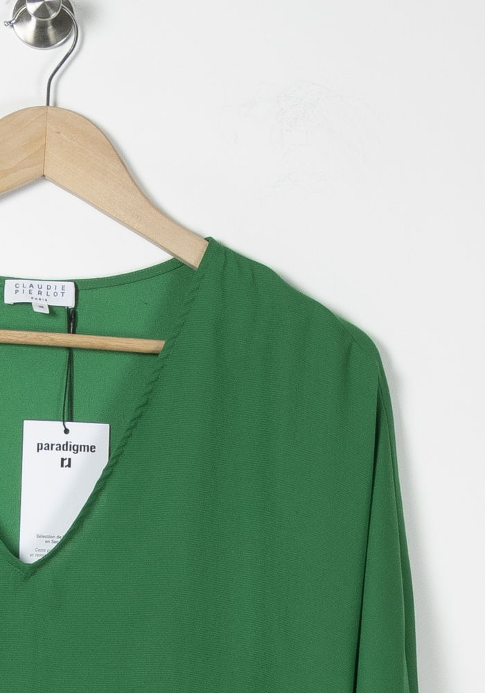 Blouse Verte - Taille M/38 de la marque Claudie Pierlot | PARAD64555 - Vendu par Paradigme - Image 3