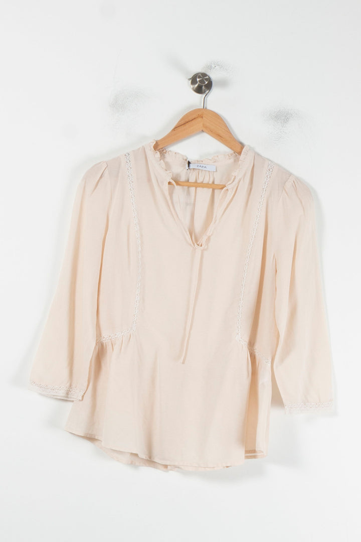 Blouse Beige - Taille S/36 de la marque ZAPA | PARAD64577 - Vendu par Paradigme - Image 2