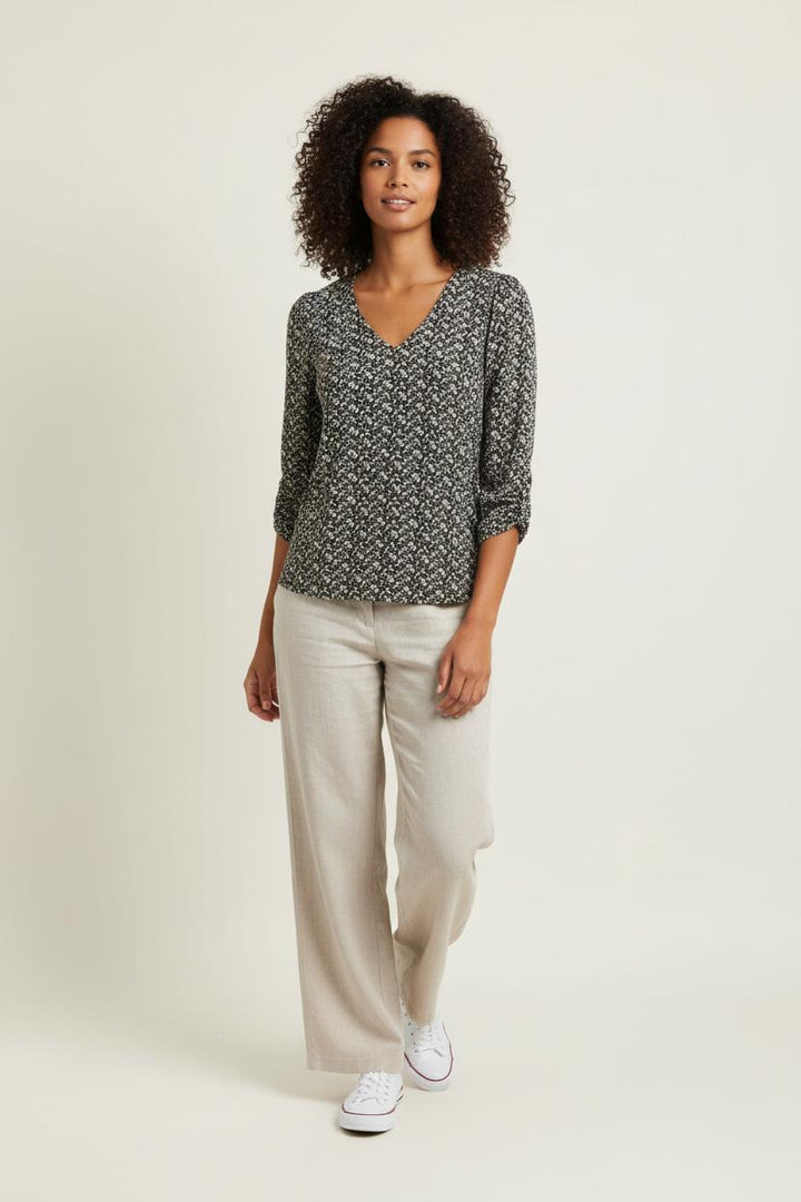 Blouse Noire et Blanche - Taille M/38 de la marque IKKS | PARAD64582 - Vendu par Paradigme - Image 1