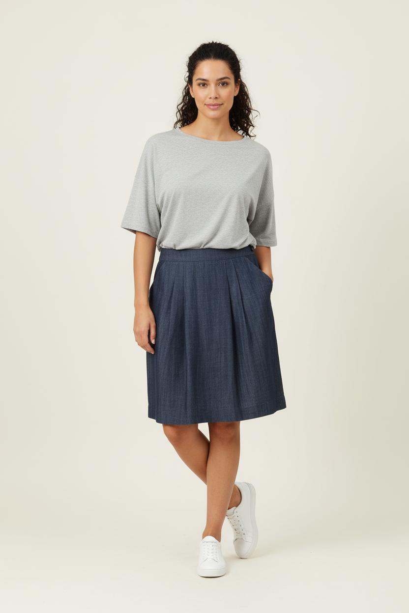 Jupe Plissée Bleue - Taille M/38 de la marque Claudie Pierlot | PARAD64585 - Vendu par Paradigme - Image 1
