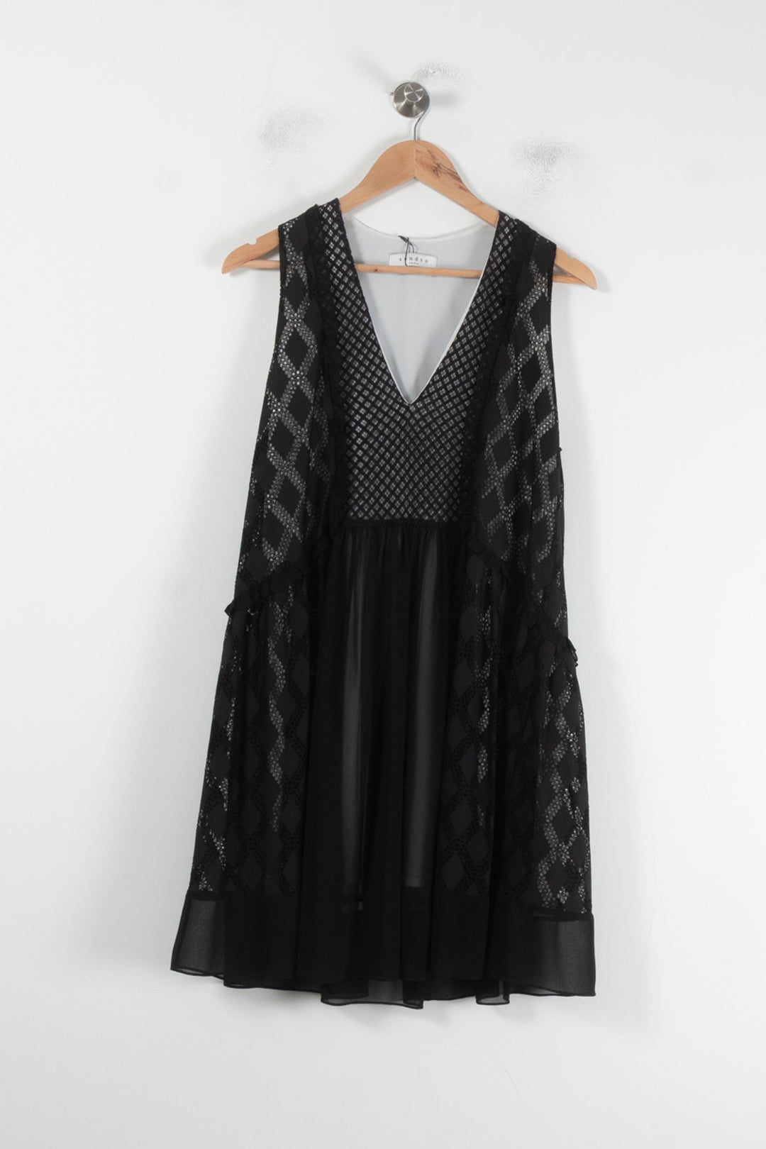 Robe Midi Noire - Taille S/36 de la marque Sandro | PARAD64586 - Vendu par Paradigme - Image 2