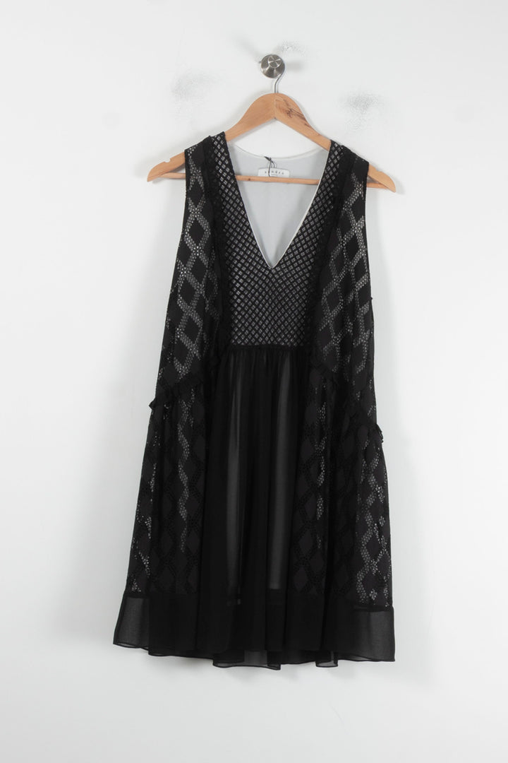 Robe Midi Noire - Taille S/36 de la marque Sandro | PARAD64586 - Vendu par Paradigme - Image 2