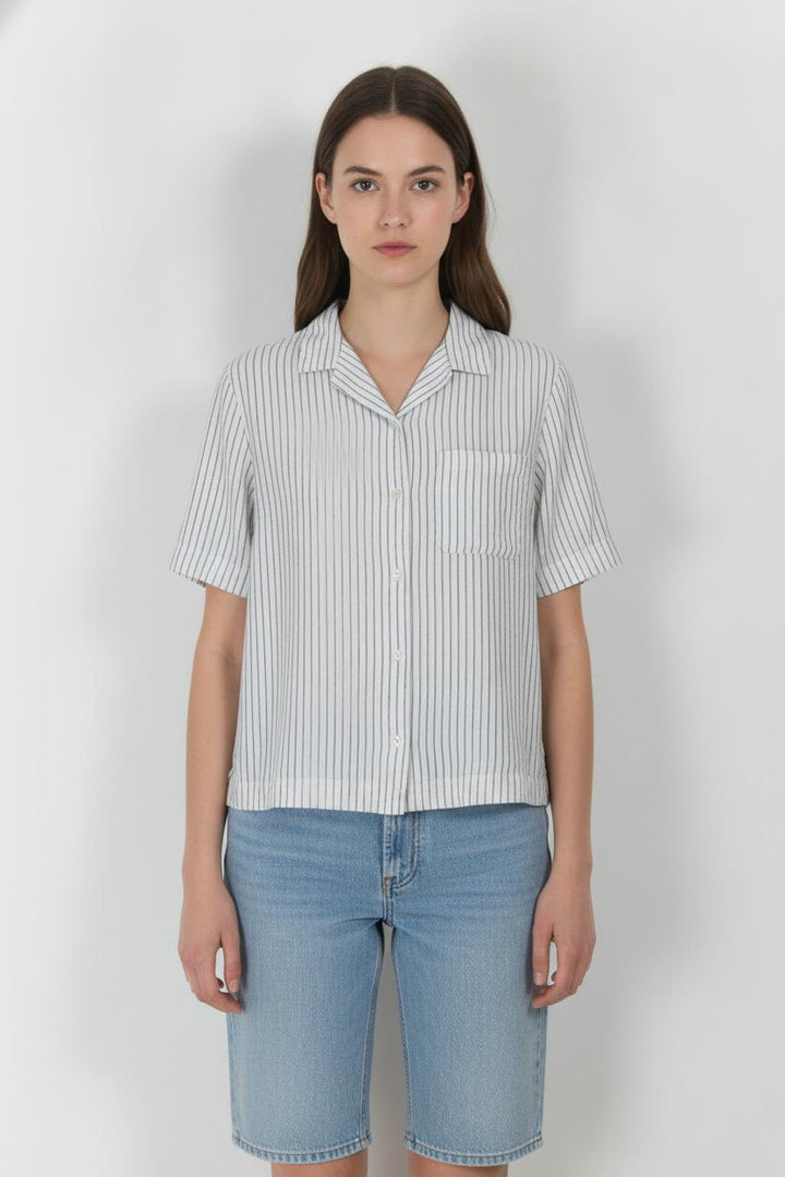 Chemisette Blanche et Noire - Taille S/36 de la marque Closed | PARAD64588 - Vendu par Paradigme - Image 1