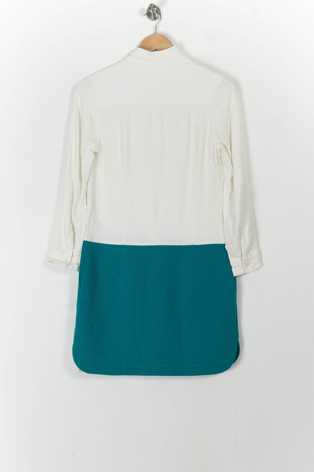 Robe Chemise Blanche et Verte - Taille M/38 de la marque Claudie Pierlot | PARAD64599 - Vendu par Paradigme - Image 4