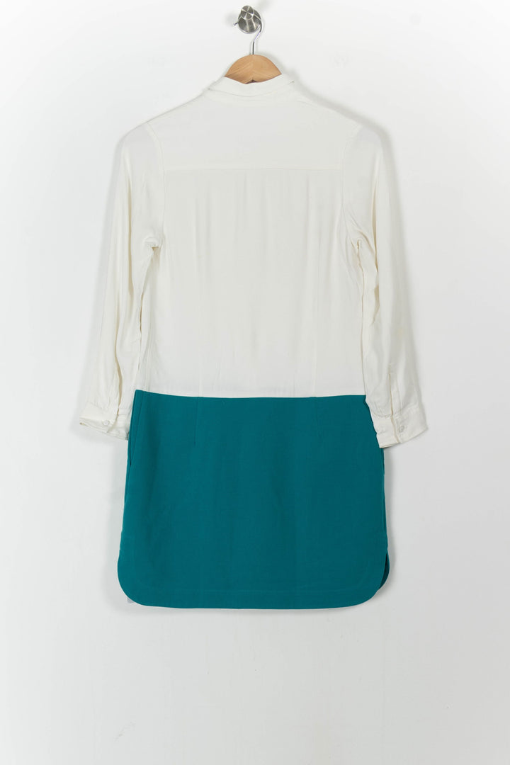 Robe Chemise Blanche et Verte - Taille M/38 de la marque Claudie Pierlot | PARAD64599 - Vendu par Paradigme - Image 4