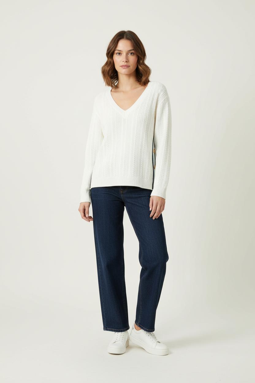Pull Blanc - Taille S/36 de la marque Caroll | PARAD64619 - Vendu par Paradigme - Image 1