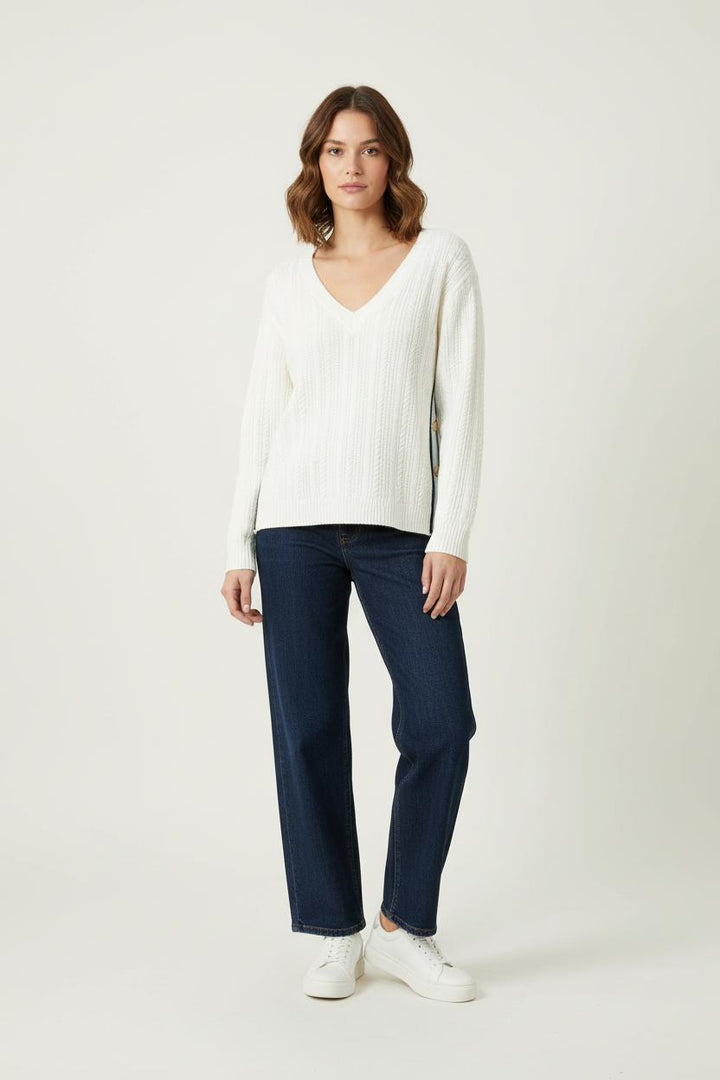 Pull Blanc - Taille S/36 de la marque Caroll | PARAD64619 - Vendu par Paradigme - Image 1