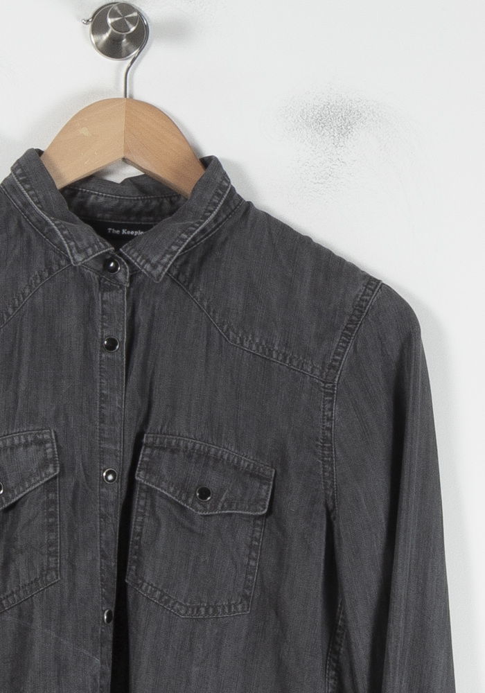Chemise Western Grise - Taille M/38 de la marque The Kooples | PARAD64638 - Vendu par Paradigme - Image 3
