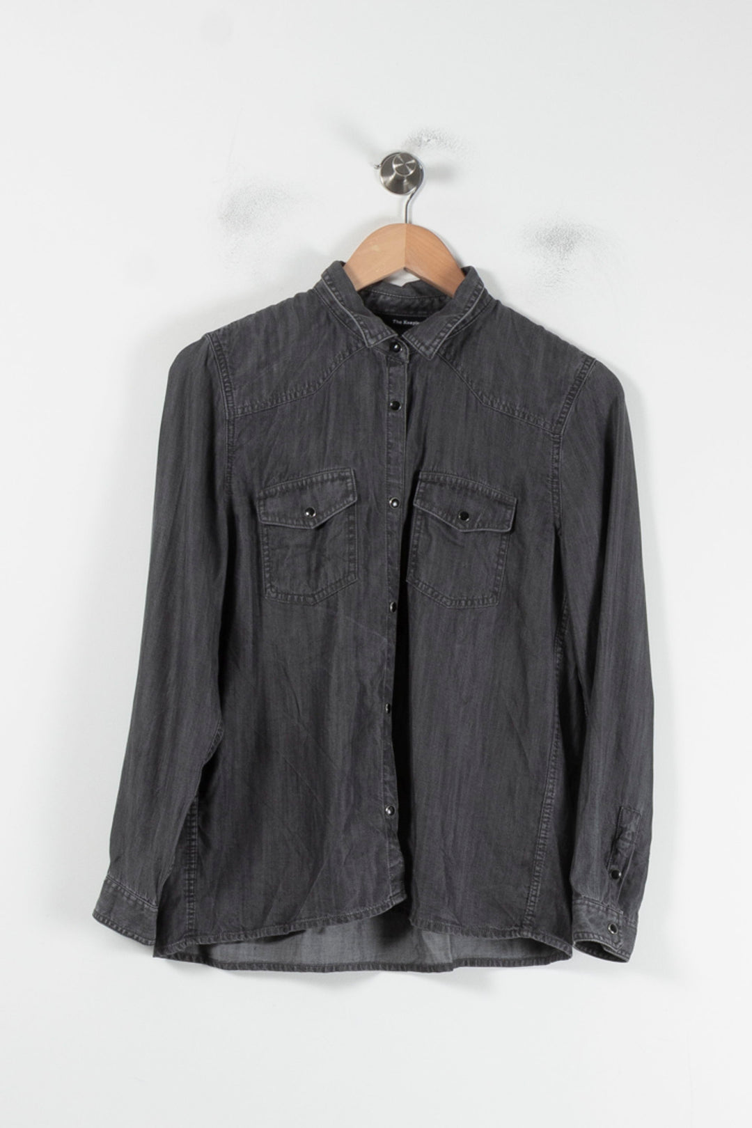 Chemise Western Grise - Taille M/38 de la marque The Kooples | PARAD64638 - Vendu par Paradigme - Image 2