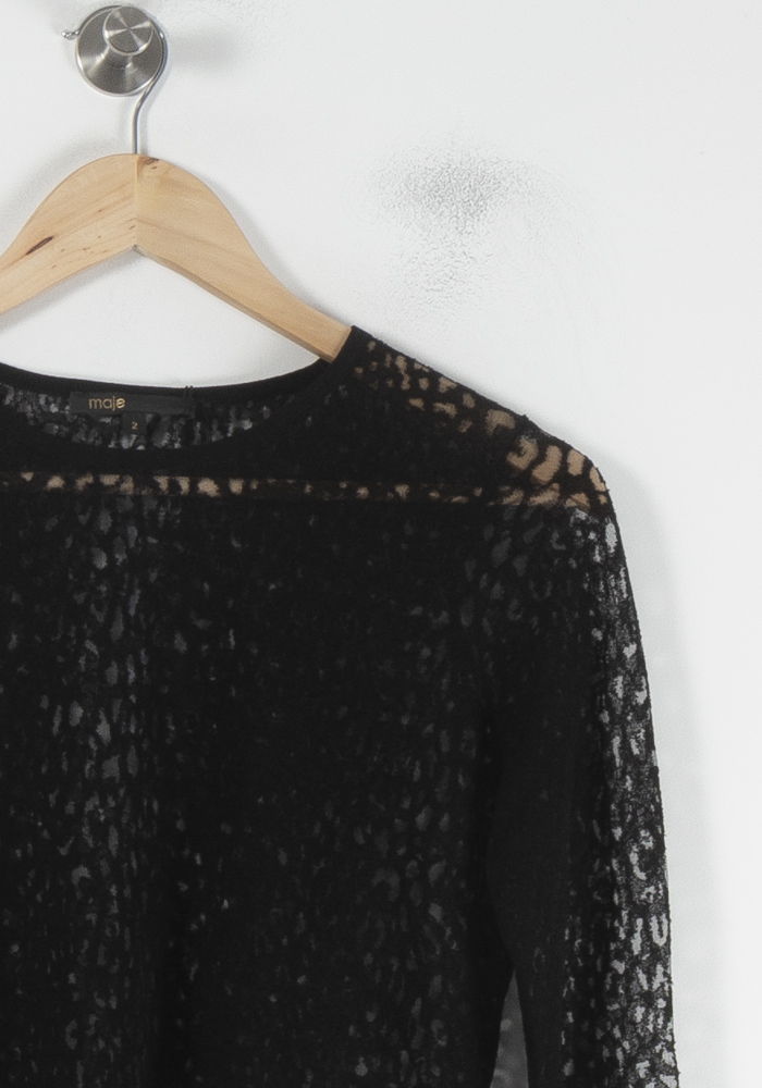 Blouse Noire - Taille M/38 de la marque Maje | PARAD64654 - Vendu par Paradigme - Image 3