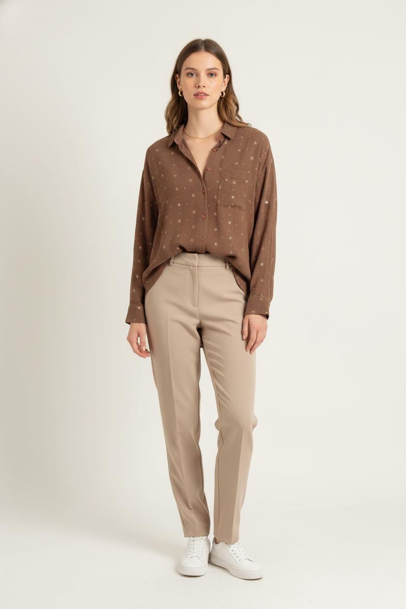 Chemise Marron - Taille M/38 de la marque Des petits hauts | PARAD64669 - Vendu par Paradigme - Image 1