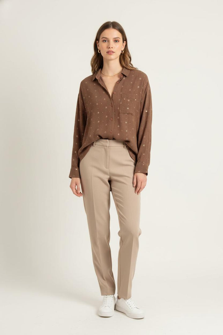 Chemise Marron - Taille M/38 de la marque Des petits hauts | PARAD64669 - Vendu par Paradigme - Image 1