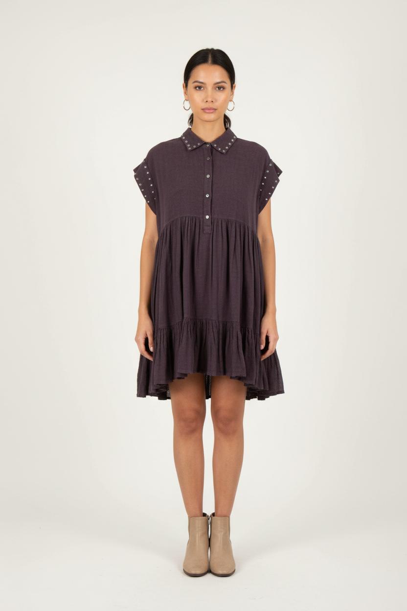 Robe Courte Grise - Taille S/36 de la marque Mes Demoiselles Paris | PARAD64671 - Vendu par Paradigme - Image 1