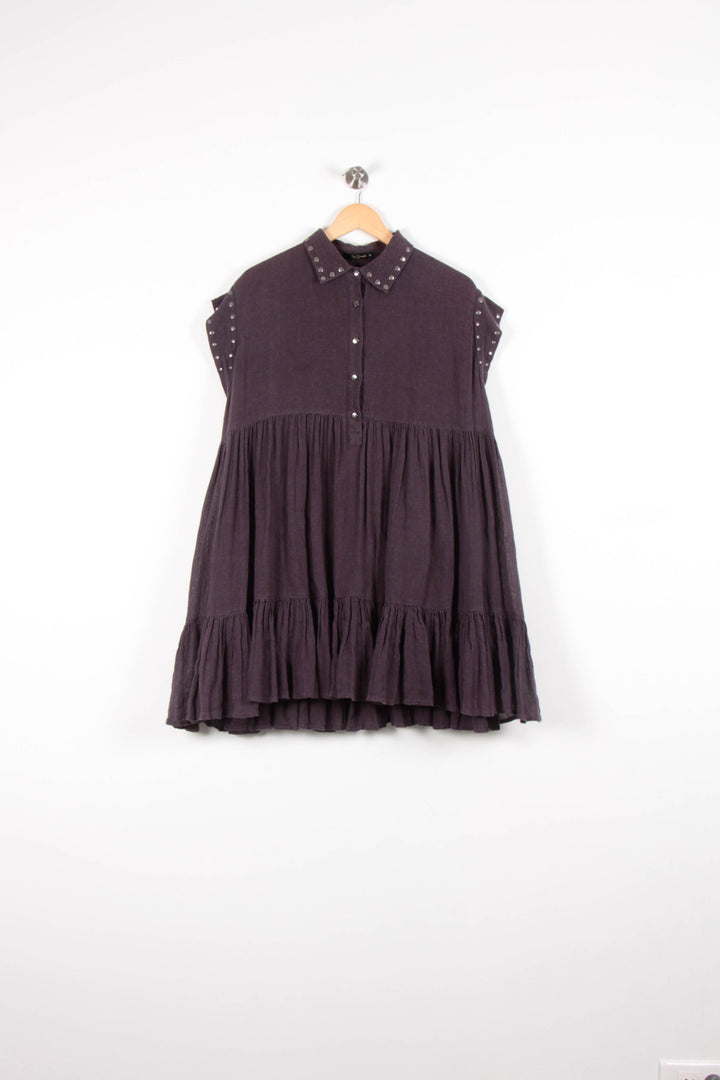 Robe Courte Grise - Taille S/36 de la marque Mes Demoiselles Paris | PARAD64671 - Vendu par Paradigme - Image 2