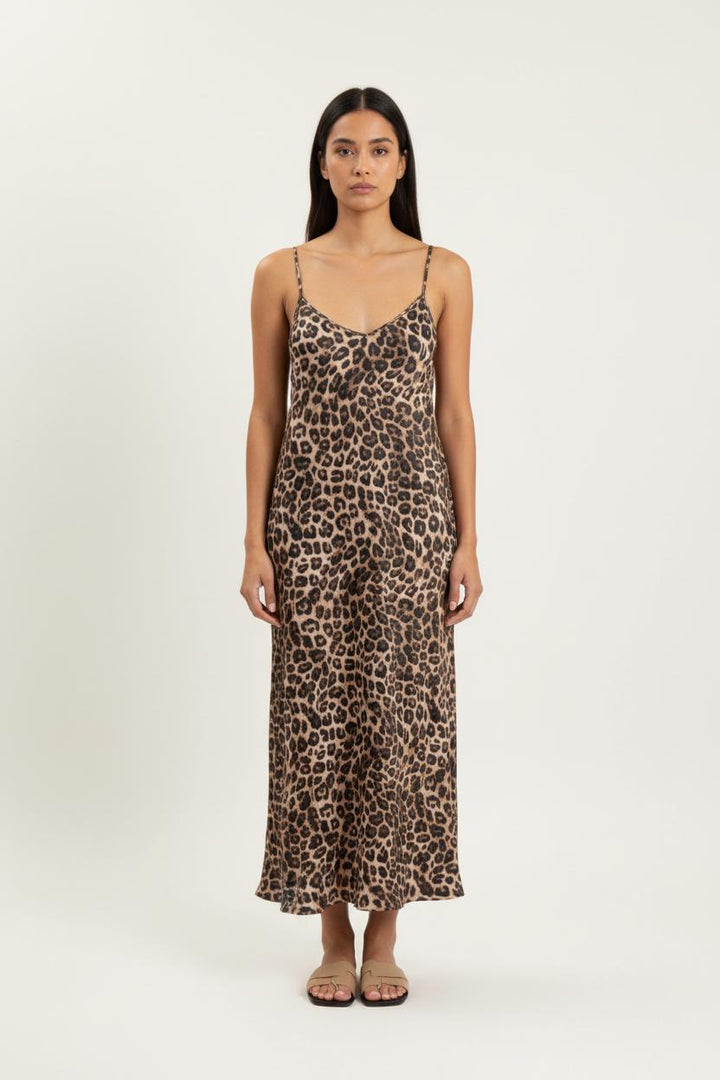 Robe Longue Léopard Marron - Taille L/40 de la marque The Kooples | PARAD64676 - Vendu par Paradigme - Image 1