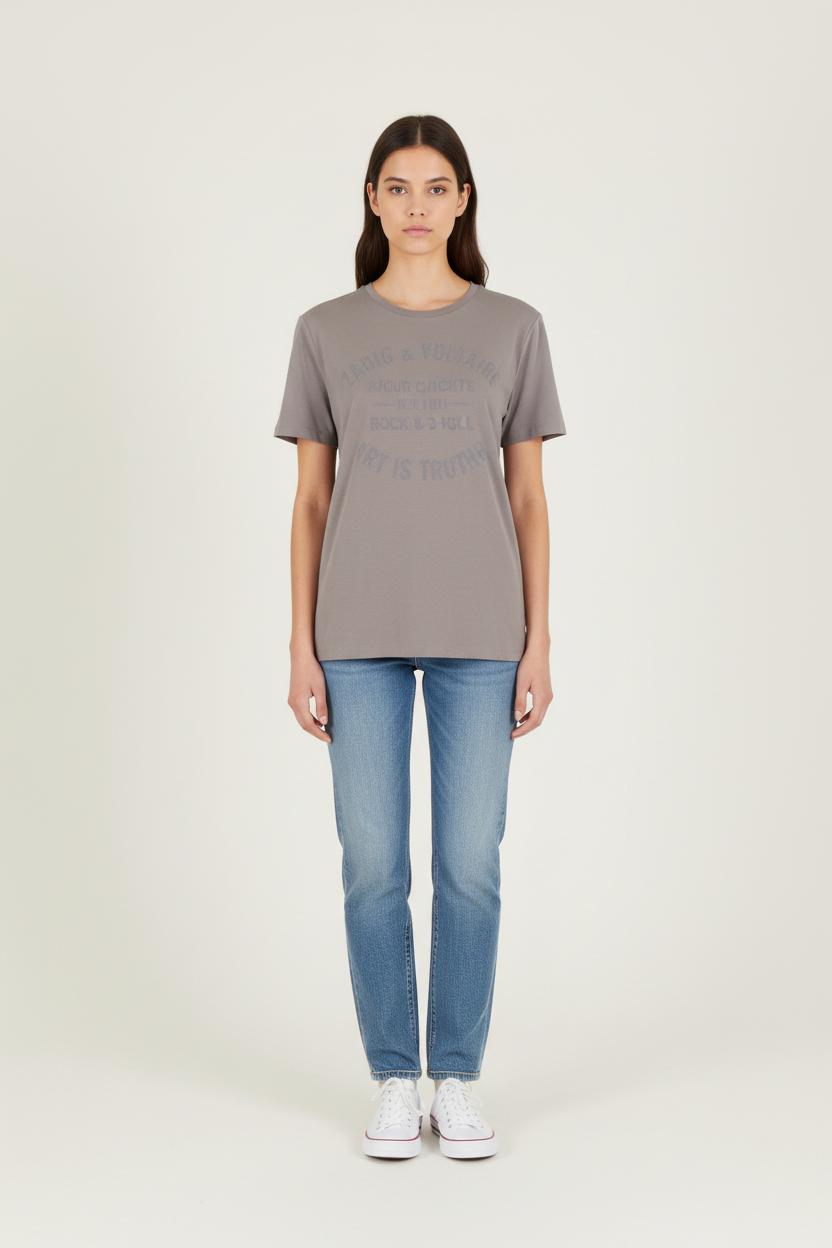 Tee-shirt Gris - Taille S/36 de la marque Zadig&Voltaire | PARAD64684 - Vendu par Paradigme - Image 1