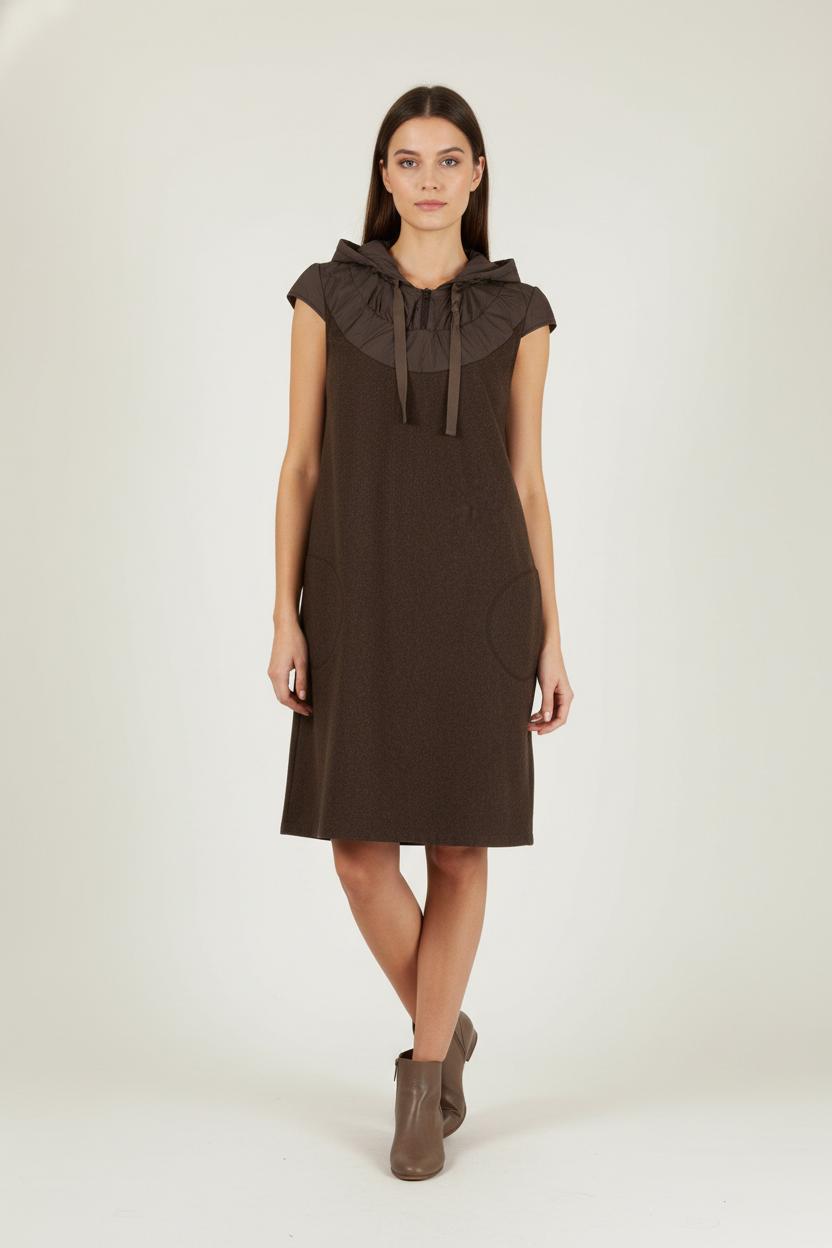 Robe Courte Marron - Taille M/38 de la marque IKKS | PARAD64694 - Vendu par Paradigme - Image 1