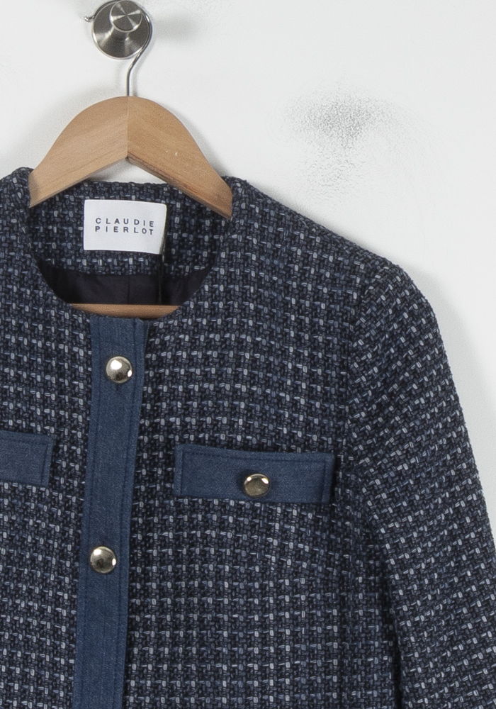 Manteau Bleu - Taille XS/34 de la marque Claudie Pierlot | PARAD64698 - Vendu par Paradigme - Image 3