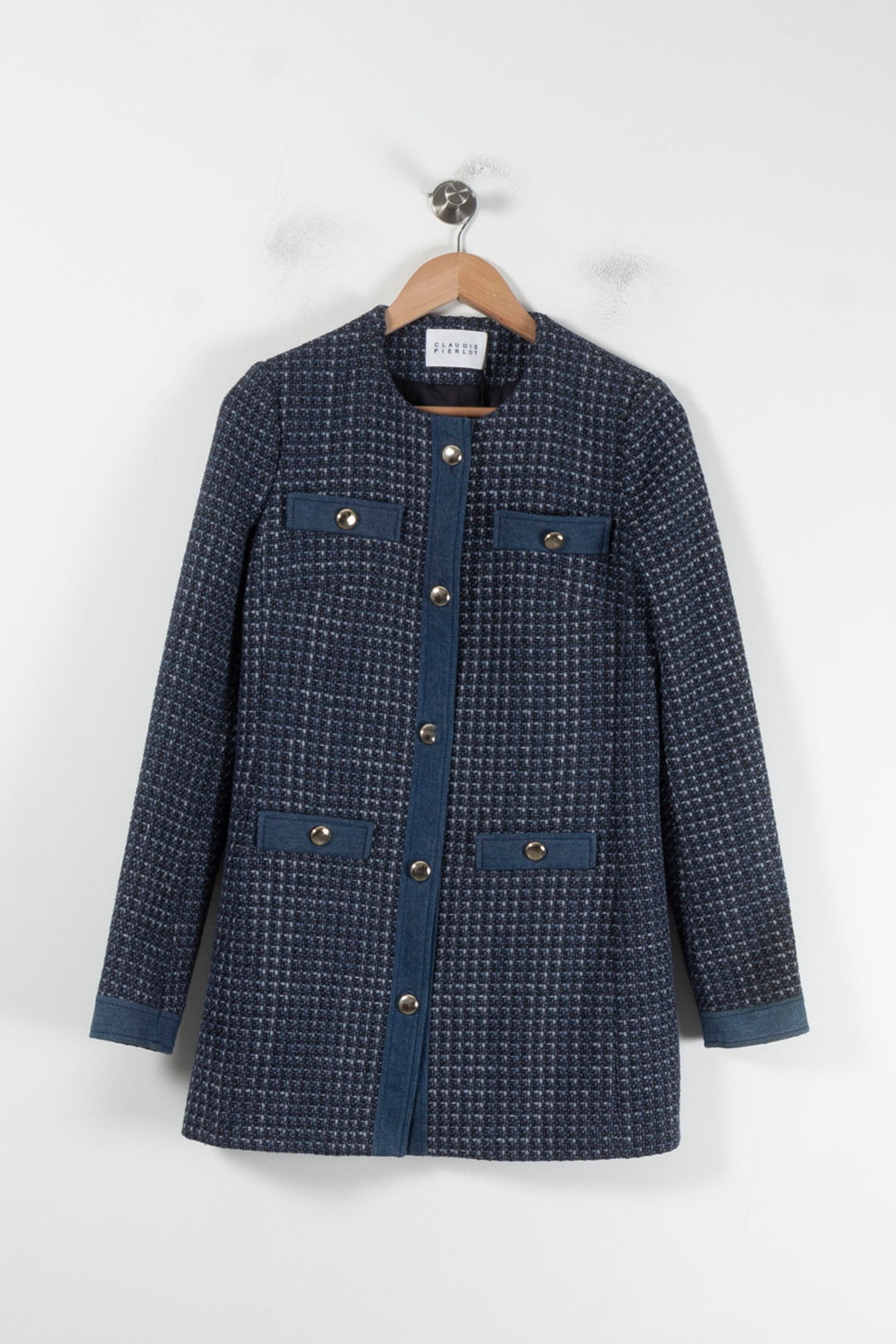 Manteau Bleu - Taille XS/34 de la marque Claudie Pierlot | PARAD64698 - Vendu par Paradigme - Image 2