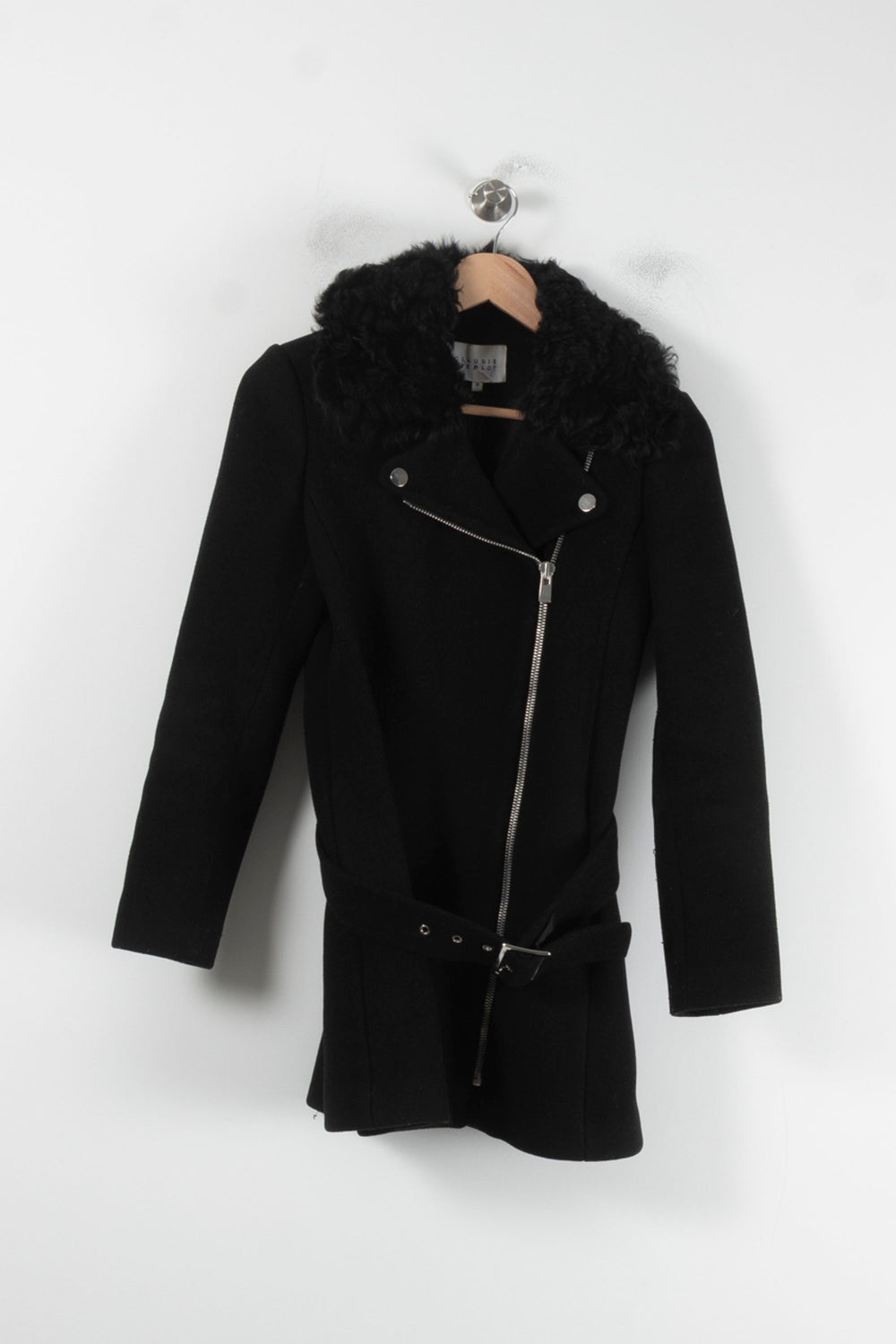 Manteau Noir - Taille S/36 de la marque Claudie Pierlot | PARAD64700 - Vendu par Paradigme - Image 2